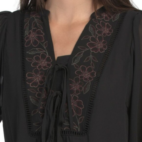 ELLEN TRACY Long Sleeve Printed Mini Dress - Picture 3 of 4